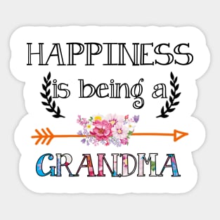 Happiness is being Grandma floral gift Sticker